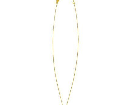 14K Yellow Gold Mini Diamond I Initial Pendant Necklace