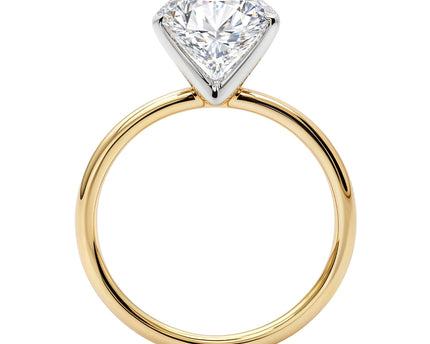3 Carat Oval Lab Grown IGI G/VS1 Diamond Solitaire Ring in 14K Yellow Gold