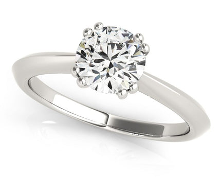 14k White Gold Double Prong Set Solitaire Diamond Engagement Ring (1 cttw)
