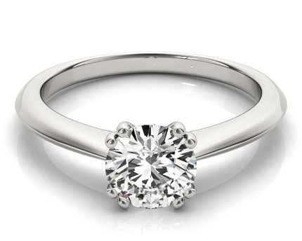14k White Gold Double Prong Set Solitaire Diamond Engagement Ring (1 cttw)