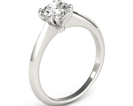 14k White Gold Double Prong Set Solitaire Diamond Engagement Ring (1 cttw)