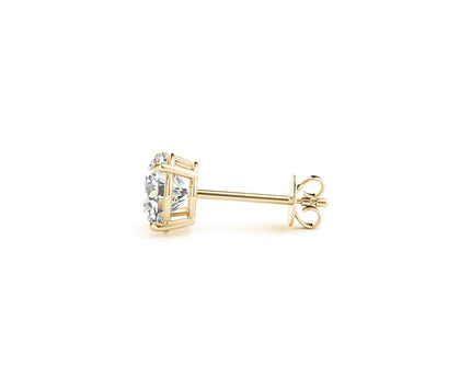 2 cttw Certified IGI Lab Grown Round Diamond Earrings 14k Yellow Gold (G/VS2)