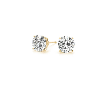 2 cttw Certified IGI Lab Grown Round Diamond Earrings 14k Yellow Gold (G/VS2)