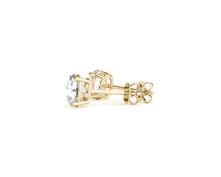 2 cttw Certified IGI Lab Grown Round Diamond Earrings 14k Yellow Gold (G/VS2)