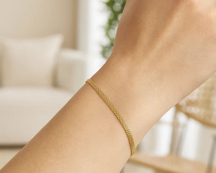 14k Yellow Gold Bismark Bracelet (2.50 mm)