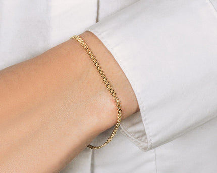 14k Yellow Gold Bismark Bracelet (2.50 mm)