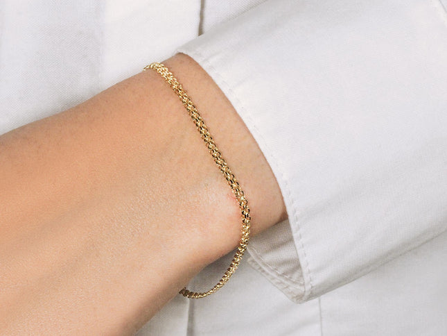 14k Yellow Gold Bismark Bracelet (2.50 mm)