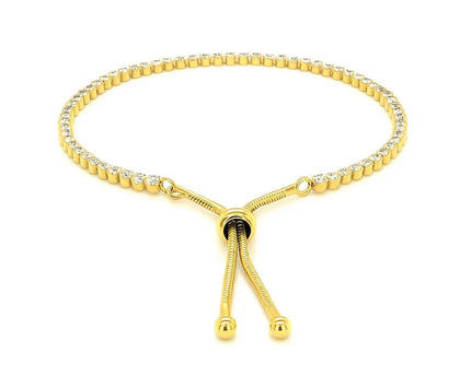 Adjustable Tennis Style Bracelet with Cubic Zirconia in Sterling Silver(5.10 mm)