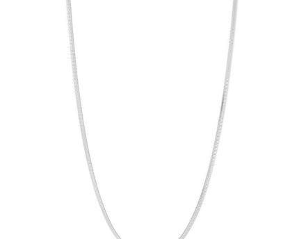 Sterling Silver Rhodium Plated Oval Snake Chain (3.30 mm)