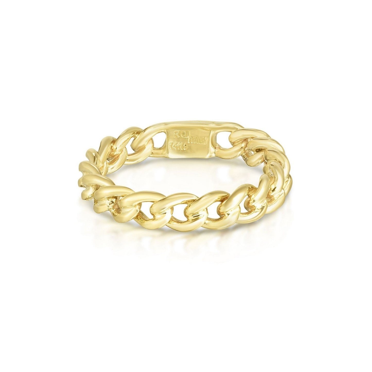 14K Yellow Gold Curb Ring