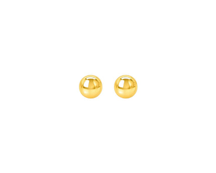 14k Yellow Gold Round Stud Earrings (6.0 mm)