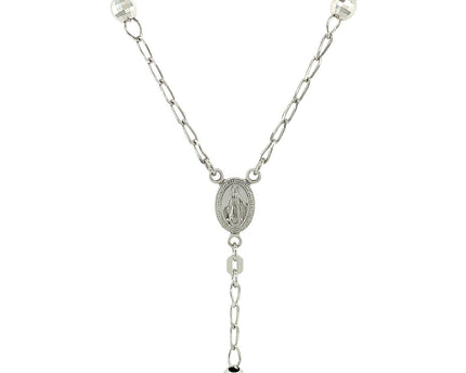 Rosary Chain and Large Bead Necklace in Sterling Silver