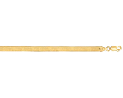 Sterling Silver Yellow Gold Plated Imperial Herringbone Chain (2.70 mm)