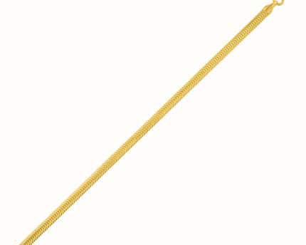 Sterling Silver Yellow Gold Plated Oval Snake Chain (3.30 mm)