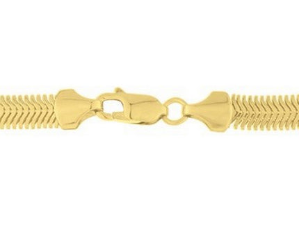 Sterling Silver Yellow Gold Plated Oval Snake Chain (3.30 mm)