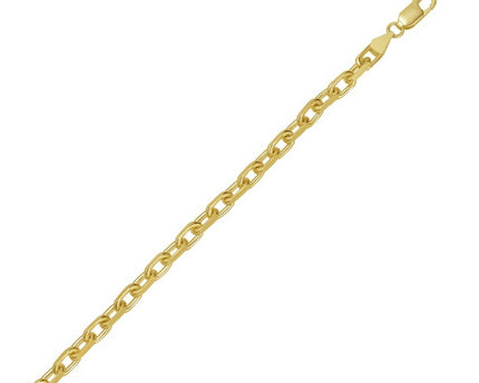 Sterling Silver Gold Plated French Cable Chain (5.00 mm)