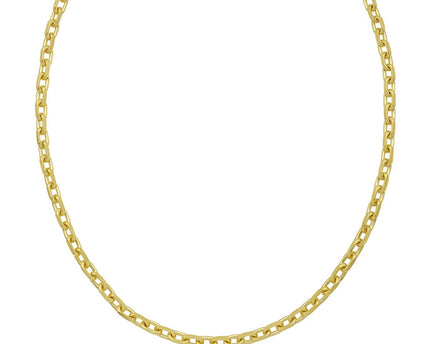 Sterling Silver Gold Plated French Cable Chain (5.00 mm)