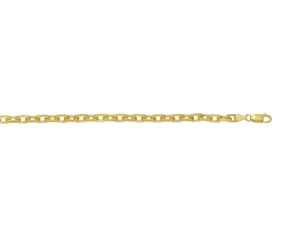 Sterling Silver Gold Plated French Cable Chain (5.00 mm)