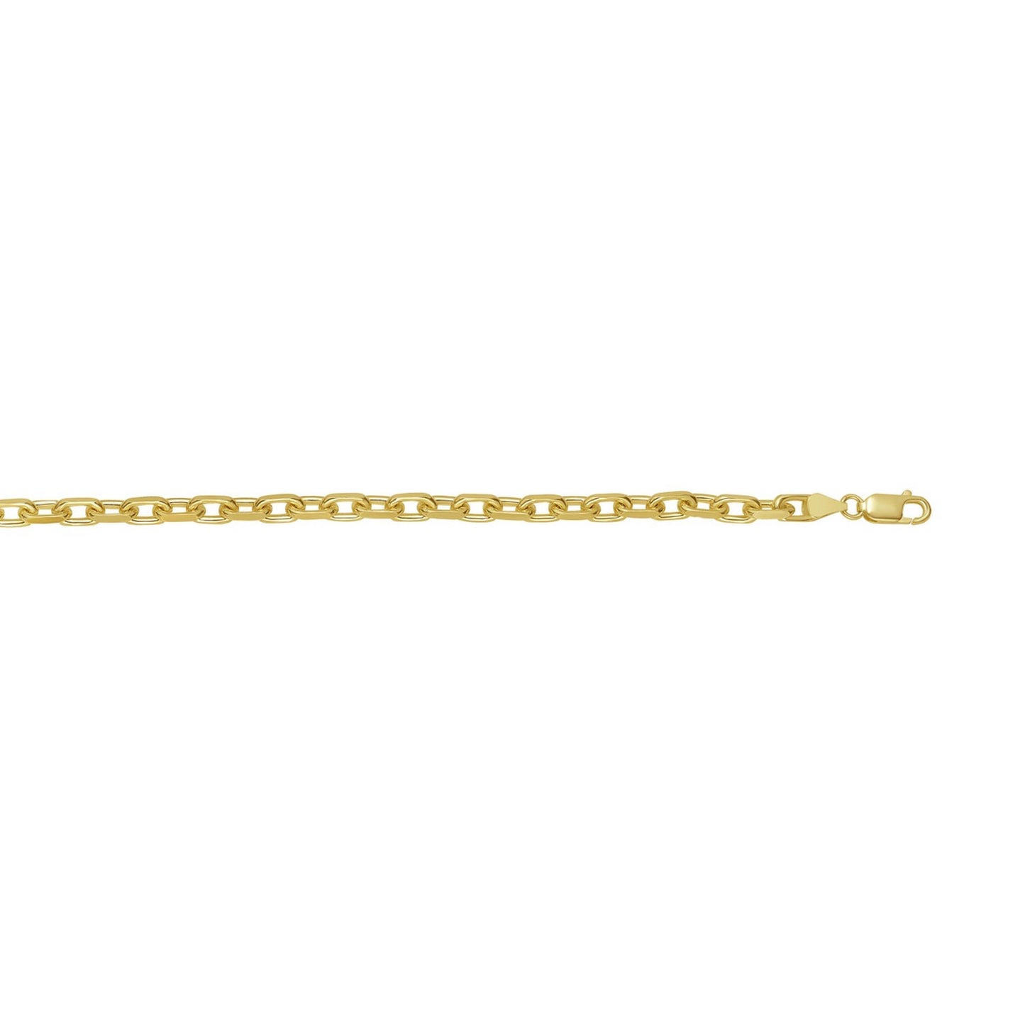 Sterling Silver Gold Plated French Cable Chain (5.00 mm)