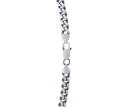 Sterling Silver Gunmetal Finish Miami Cuban Link Chain (7.00 mm)