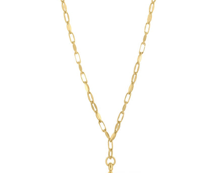 Sterling Silver Gold Plated Toggle Link Necklace