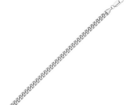 Sterling Silver Rhodium Plated Vintage Puffed Miami Cuban Chain (6.10 mm)