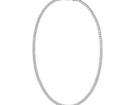 Sterling Silver Rhodium Plated Vintage Puffed Miami Cuban Chain (6.10 mm)