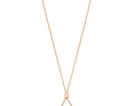 14k Rose Gold Adjustable Friendship Bracelet Chain with Ball Slide