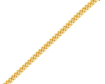 Sterling Silver Yellow Gold Plated Miami Cuban Chain (7.00 mm)