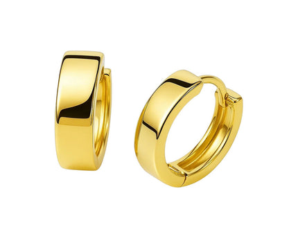 14k Yellow Gold Snuggable Hoop Earrings