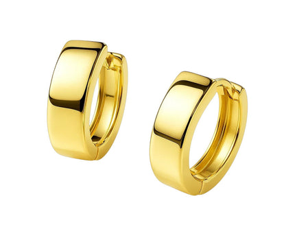 14k Yellow Gold Snuggable Hoop Earrings