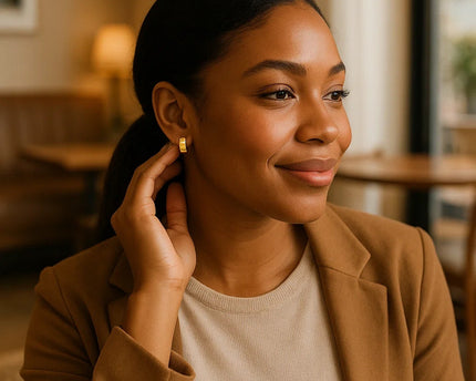 14k Yellow Gold Snuggable Hoop Earrings