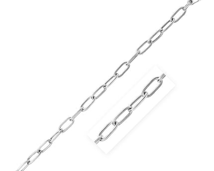 Sterling Silver Wide Paperclip Chain Bracelet (6.50 mm)