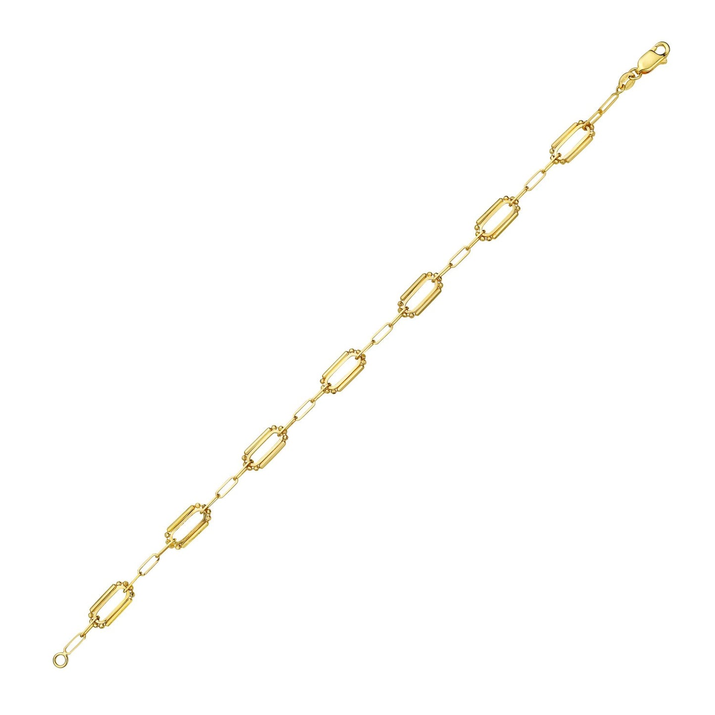 14K Yellow Gold Pallina Paperclip Link Bracelet