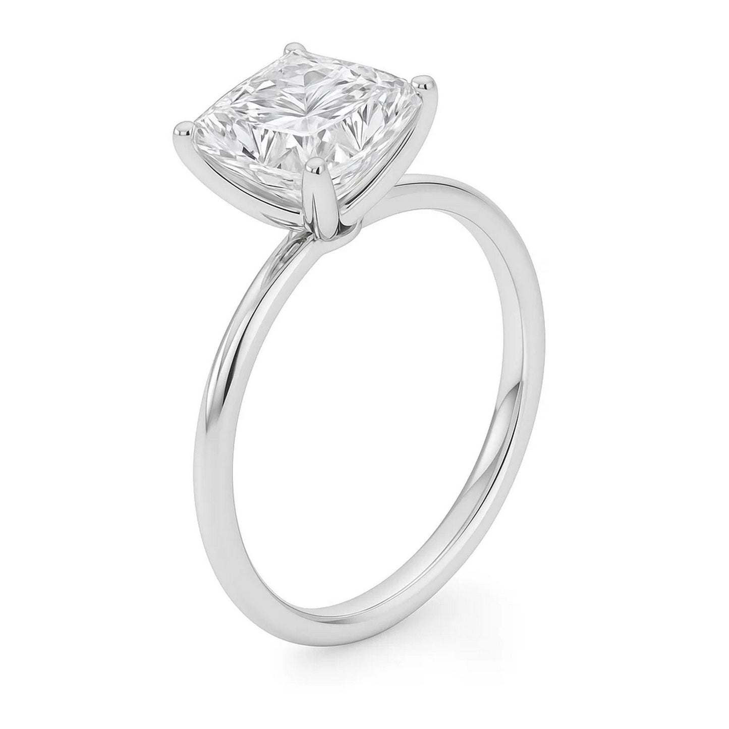5 Carat Princess Lab Grown IGI G/VS1 Diamond Solitaire Ring in 10K White Gold