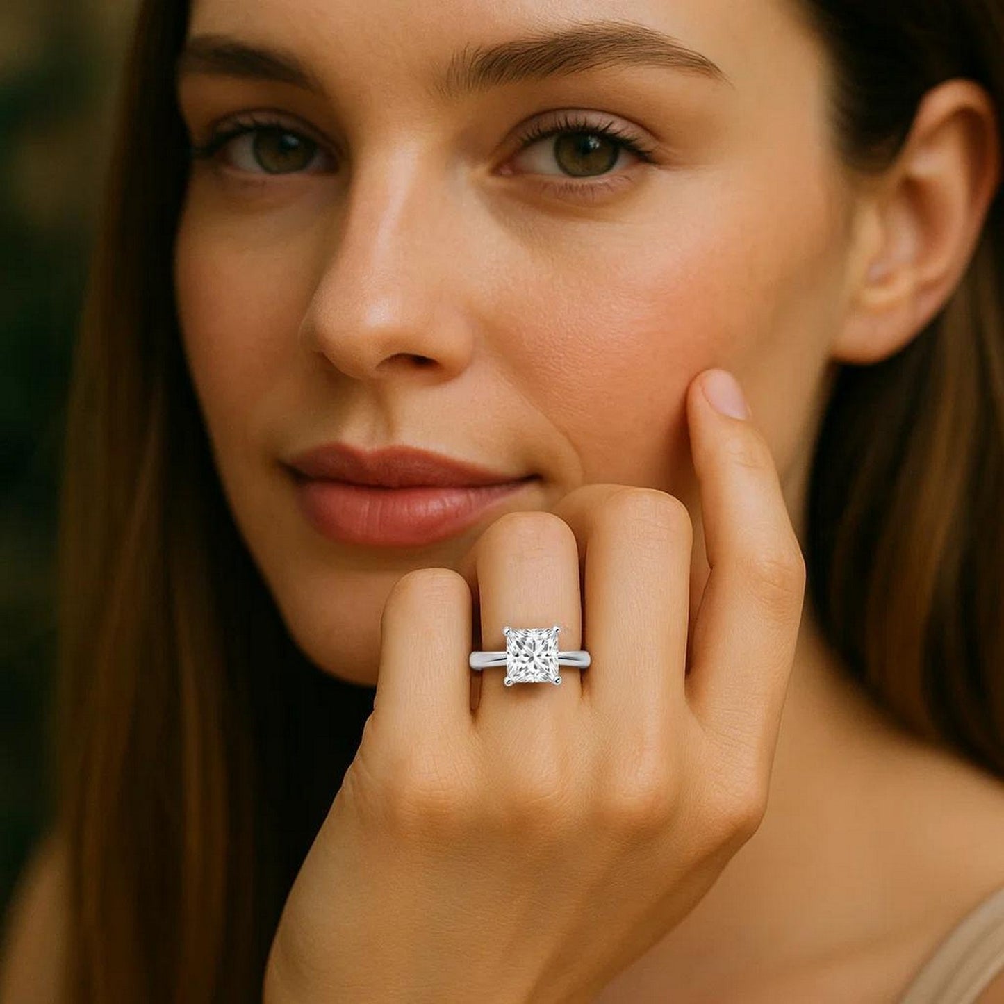 5 Carat Princess Lab Grown IGI G/VS1 Diamond Solitaire Ring in 10K White Gold
