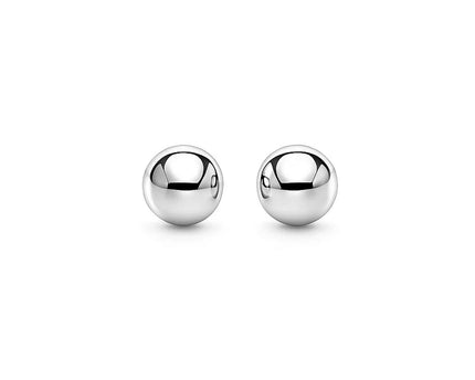 14k White Gold Spherical Stud Earrings (3mm)