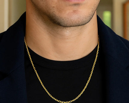 Sterling Silver Gold Plated French Cable Chain (2.80 mm)