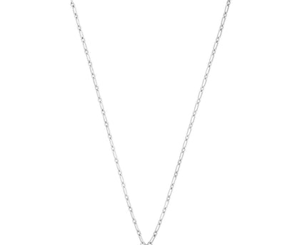 Sterling Silver Rhodium Plated Pad Lock Necklace