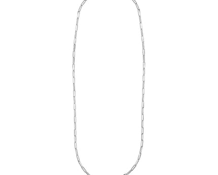 Sterling Silver Rhodium Plated Paperclip Chain (3.00 mm)
