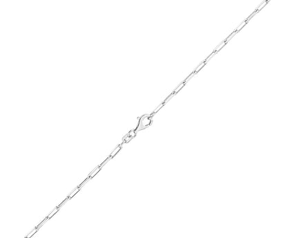 Sterling Silver Rhodium Plated Paperclip Chain (3.00 mm)