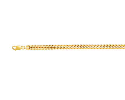 Sterling Silver Yellow Gold Plated Miami Cuban Chain (6.30 mm)