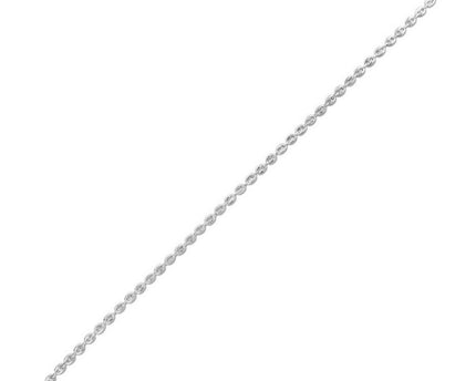 Sterling Silver Rhodium Plated Puffed Mariner Anklet