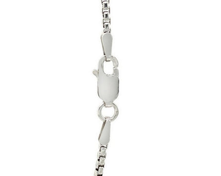 Sterling Silver Rhodium Plated Round Box Chain (1.80 mm)