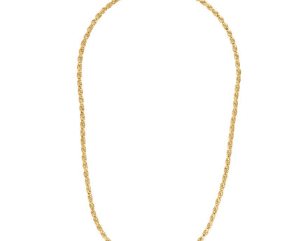 Sterling Silver Yellow Gold Plated Diamond Cut Royal Rope Chain (3.60 mm)