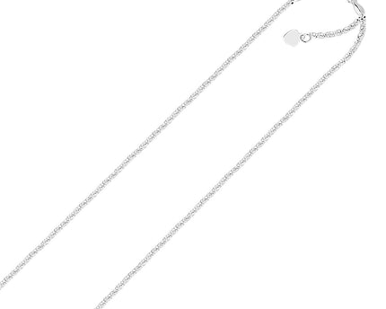 Sterling Silver 1.5mm Adjustable Sparkle Chain (1.50 mm)