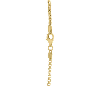 Sterling Silver Yellow Gold Plated Round Box Chain (2.10 mm)