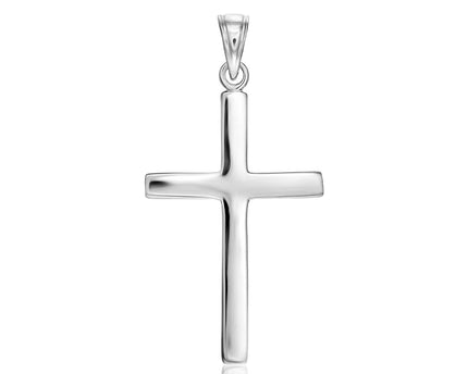 Sterling Silver Polished Cross Pendant