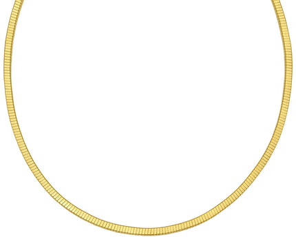 Gold Over Sterling Silver Cubogas Chain Necklace