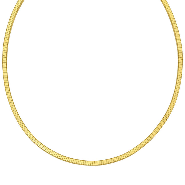 Gold Over Sterling Silver Cubogas Chain Necklace